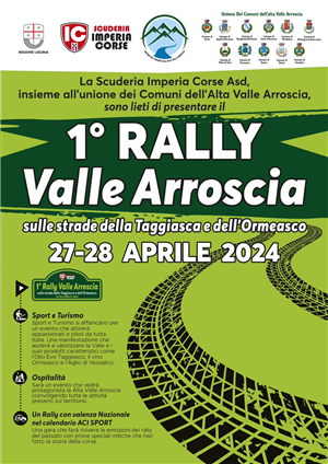 1° RALLY Valle Arroscia 27/28 Aprile 2024